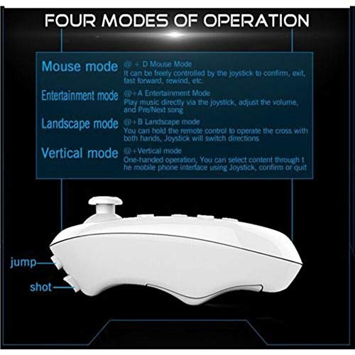 Timemall Gamepad VRPARK Virtual Reality 3D VR Glasses Gamepad Game Joystick Bluetooth Remote Controller for iOS Android Smartphone Phone (Color : Color1)