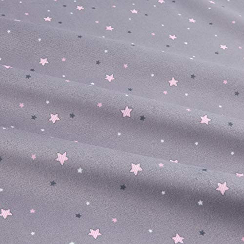 Michael Miller Minky Sprinkle Stars Fabric, Dusk, Fabric By The Yard