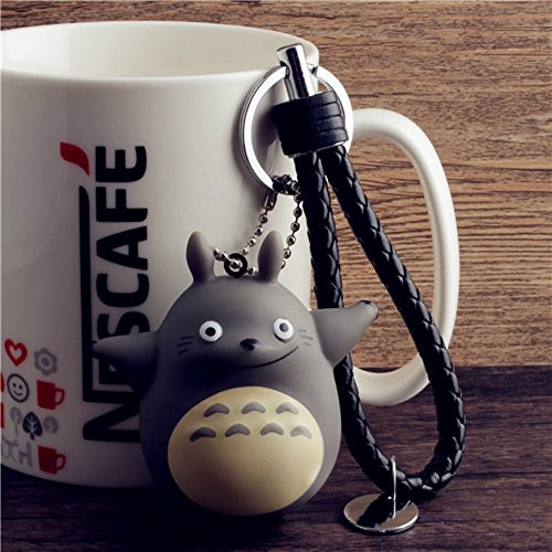 Sytian® Classic Memory Cute and Pretty My Neighbor Totoro Toy Figure My Neighbor Totoro Keychain Key Ring / Pendant Handmade Weaved Leather Strap Wrist Keychain Key Ring Creative Totoro Gifts & Crafts