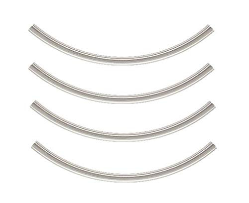 50pcs Tarnish Resistant Curved Noodle Tube Spacer Beads 40mm Long Silver Plated Brass for Jewelry Craft Making BF199-40 50pcs Tarnish Resistant Curved Noodle Tube Spacer Beads 40mm Long Silver Plated Brass for Jewelry Craft Making BF199-40