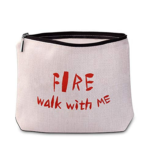 LEVLO Twin Peaks Inspired Gift Fire Walk with Me Makeup Bag Twin Peaks Cosmetic Bag for Fans (Fire Walk with Me) LEVLO Twin Peaks Inspired Gift Fire Walk with Me Makeup Bag Twin Peaks Cosmetic Bag for Fans (Fire Walk with Me)