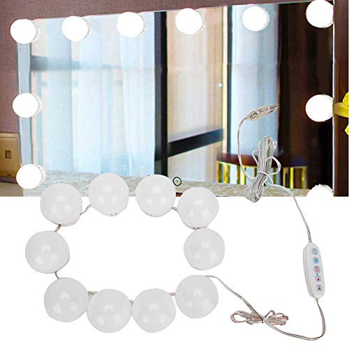 Colorful Vanity Mirror Lights, Hollywood Style Makeup Mirror LED Lights with 10 Dimmable Light Bulbs for Party Decoration Makeup Dressing Table Bathroom