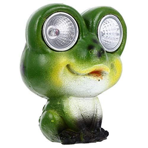YARNOW Solar Lights Garden Frogs Statue with LED Eyes Ornament Resin Frog Figurine Statue Animal Sculpture Solar Lights Garden Patio Decoration (Green) YARNOW Solar Lights Garden Frogs Statue with LED Eyes Ornament Resin Frog Figurine Statue Animal Sculpture Solar Lights Garden Patio Decoration (Green)