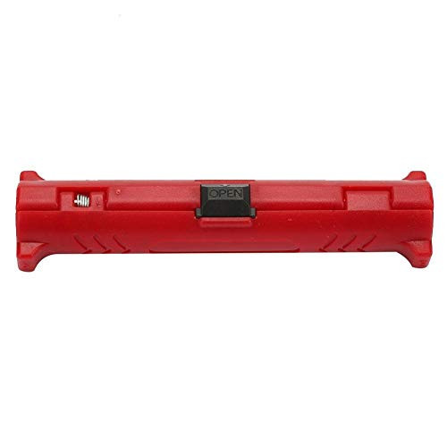 Conlense Multi-Function Electric Coaxial Cable Stripper Pen Rotating Type Wire Stripping Cutter (Red)