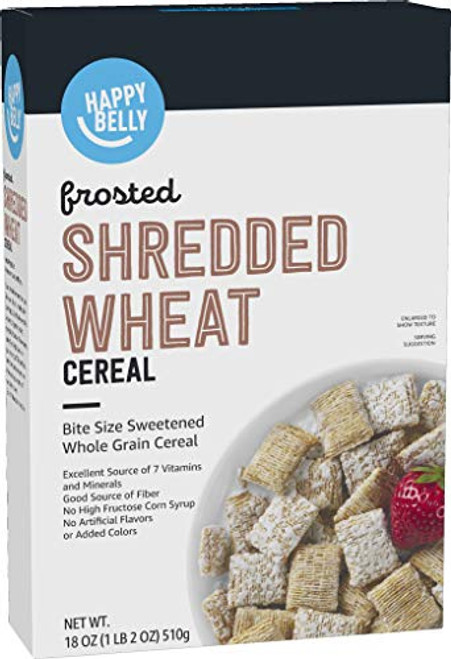 Amazon Brand - Happy Belly Frosted Shredded Wheat Cereal, 18 Ounce Amazon Brand - Happy Belly Frosted Shredded Wheat Cereal, 18 Ounce