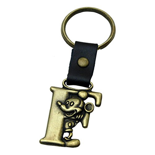 Mickey Mouse Letter F Disney Brass Keychain