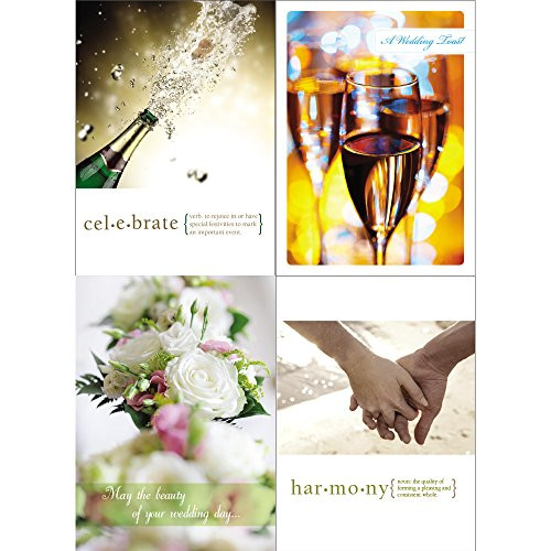 Tree-Free Greetings A Wedding Toast Wedding Card Assortment, 5 x 7 Inches, 8 Cards and Envelopes per Set (GA31464)