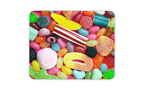 Mouse Mat Mousepad Pick and Mix Sweet and Sour Mouse Mat Pad - Fun Sweet Computer Gift 25 X 30 cm