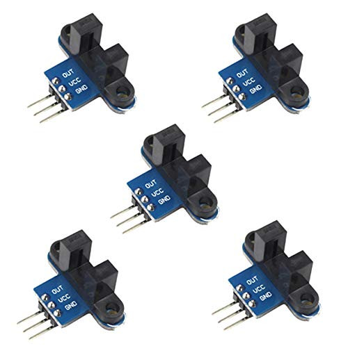 SongHe Speed Measuring Sensor IR Infrared Slotted Optical Optocoupler Module Photo Interrupter Sensor for Motor Speed Detection or Arduino?5pcs?