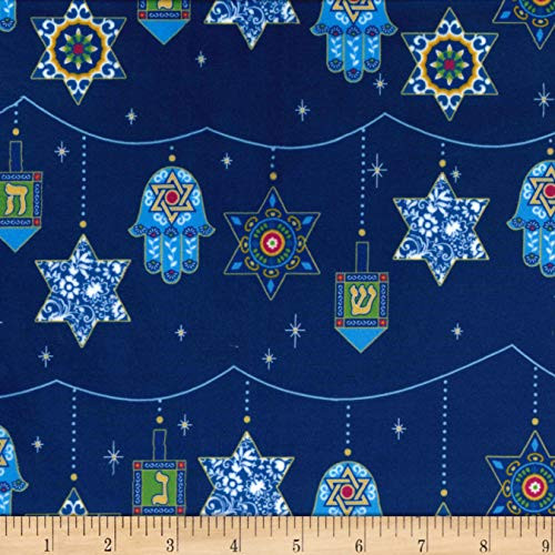 Michael Miller Minky Peace Love and Light Peace Love and Light Royal Fabric