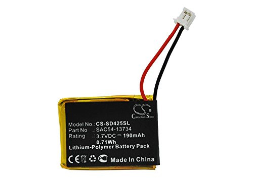 190mAh Battery Replacement for Sportdog Remote Transmitter SDT00-13857 SD-425S FieldTrainer SD-425XS Transmit FT-125 Transmitter WetlandHunter 425CAMO FT-125W SD-425CAMO SAC54-13734 (3.7V)