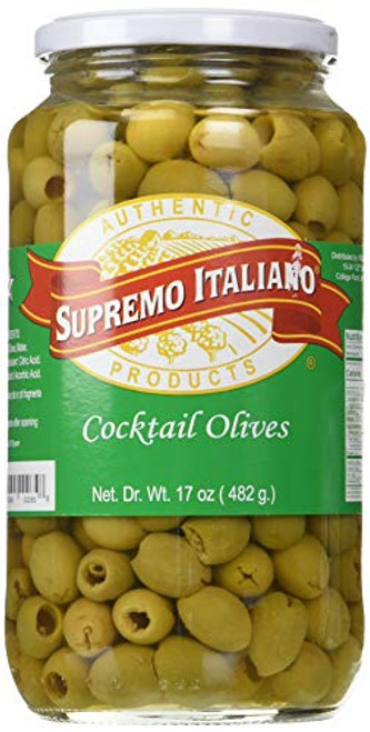Supremo Italiano Cocktail Olives, 17 Ounce