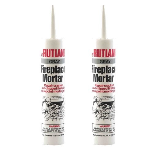 Rutland Fireplace Mortar Cartridge, 10.3-Ounce, Gray  (2 Pack)