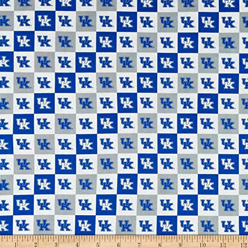 Sykel Enterprises NCAA Kentucky Collegiate Check Multi, Fabric by the Yard