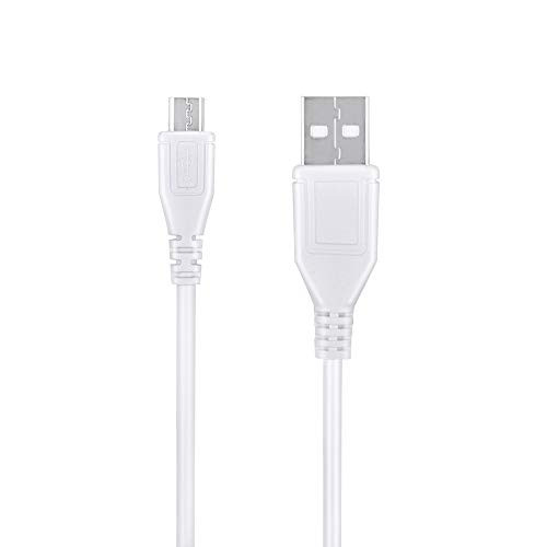 ABLEGRID 3.3ft White Micro USB Cable for Logitech Harmony 700 Remote Control Laptop PC Power Charger Cord