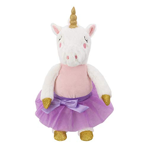NoJo Luna The Pink, Lavender  and  White Plush Unicorn with Clothes, Pink, Lavender, White, Gold