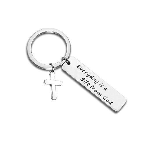 Religious Keychain Everyday is A Gift of God Religious Christian Jewelry God Gift (Blessings Keychain)