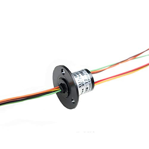 Comidox 12.5mm 300Rpm 6 Wires CIRCUITSx2A Capsule Electrical Slip Ring for Monitor Robotic Electrical Test Equipment 1Pcs