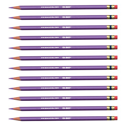 Prismacolor Col-Erase Erasable Colored Pencils, Lavender (20062), Dozen