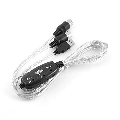 Isabelvictoria Midi to USB in-Out Interface Cable Adapter for Keyboard Electronic Drum Music Create Converter Pc to Music Keyboard Cord Isabelvictoria Midi to USB in-Out Interface Cable Adapter for Keyboard Electronic Drum Music Create Converter Pc to Music Keyboard Cord