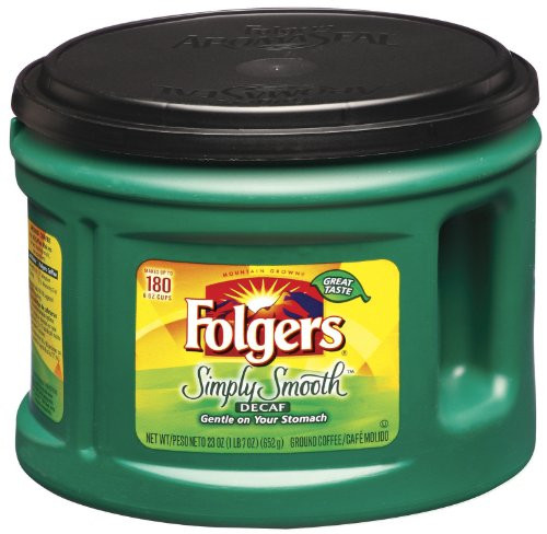 Folgers Simply Smooth Decaf Coffee, 23 Ounce