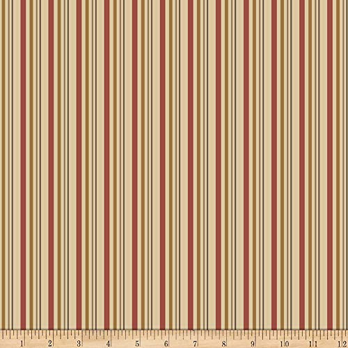 David Textiles Stella Stripes Cream/Multi Fabric Fabric by the Yard