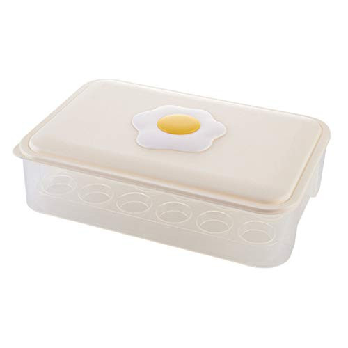Clear Covered Egg Holders for Refrigerator 24 Egg Holder Tray Storage Box Dispenser Stackable Plastic Eggs Containers