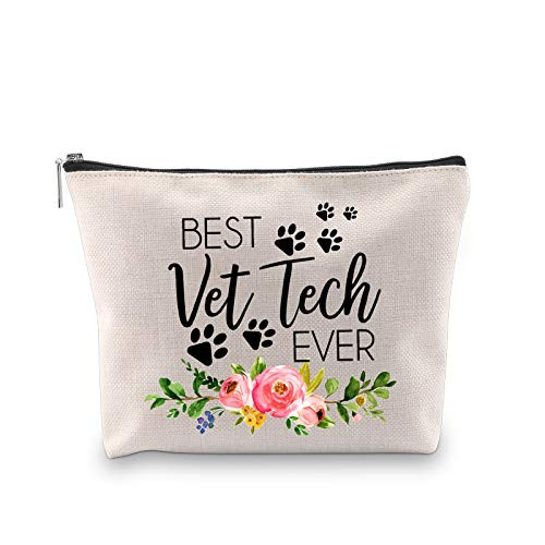 Veterinarian Gift Best Vet Tech Ever Makeup Bag Vet Tech Gift Graduation Gift (BEST Vet Tech EVER bag) Veterinarian Gift Best Vet Tech Ever Makeup Bag Vet Tech Gift Graduation Gift (BEST Vet Tech EVER bag)
