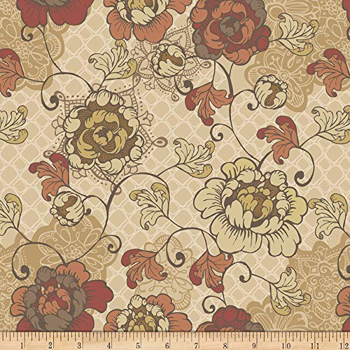 David Textiles Stella Cream Fabric Fabric by the Yard
