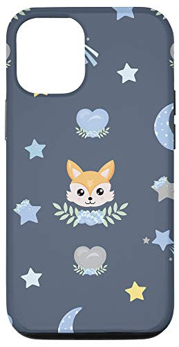 iPhone 12/12 Pro Cute Bedtime Pattern Baby Fox With Star Moon Heart Gift Case