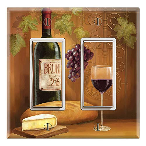 Graphics Wallplates - Wine Portrait - Double Rocker/GFCI Wall Plate Cover