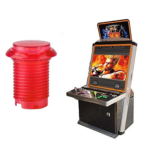 3d Cassette Button Round LED 32MM Button Lamp Illuminated for Arcade Machine Games(red)