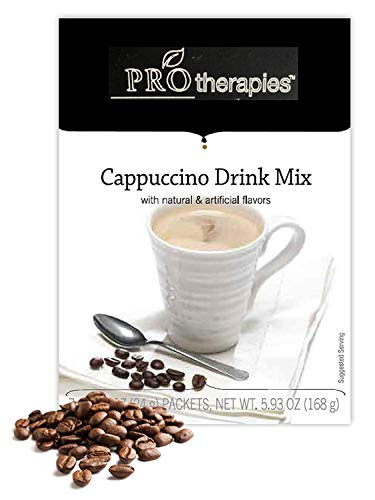 High Protein Drink Mix - Low Carb Hot Cappaccino Protein Powder Drink Mix (15g Protein) - 7 Servings/Pack
