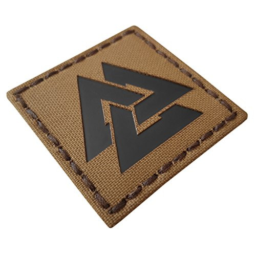IR Coyote Viking Valknut Norse Heathen 2x2 Brown Tan Arid IFF Tactical Morale Touch Fastener Patch