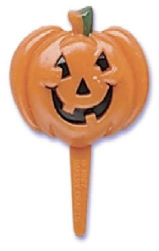 LoonBalloon HALLOWEEN Jack O Lantern Orange PUMPKIN (12) Party Cupcake Decoration PICS Picks