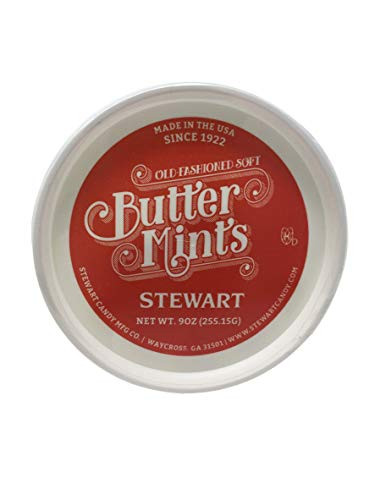 Stewart Candy Company Old Fashioned Soft Butter Mints, 9 oz. Tub