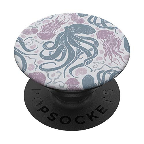 Purple and Pink Octopus PopSockets PopGrip: Swappable Grip for Phones  and  Tablets