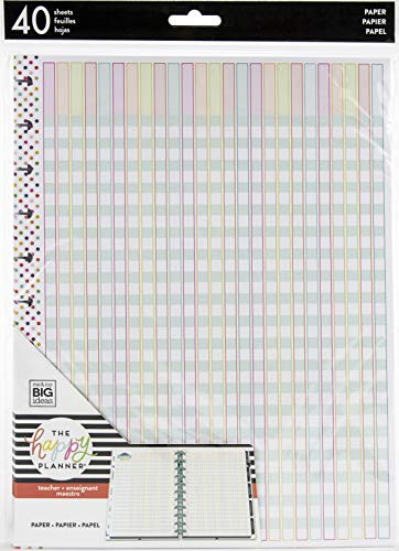 Me  and  My Big Ideas Happy Planner Big Full Sheet Fill Paper 40/Pkg-Classroom Checklist, Teacher