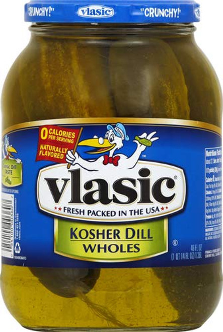 Vlasic Whole Pickles, Kosher Dill, 46 oz Vlasic Whole Pickles, Kosher Dill, 46 oz