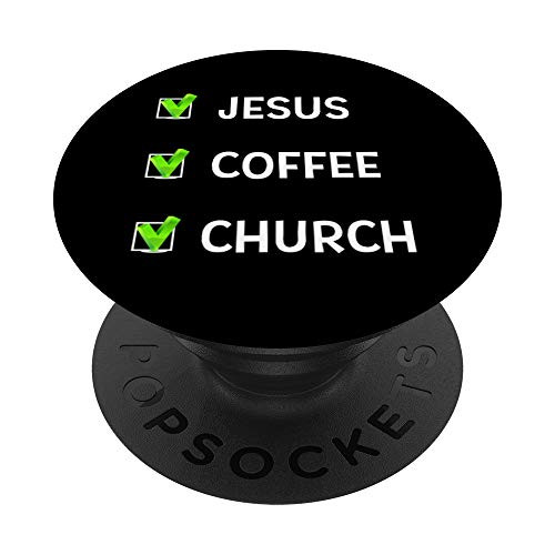 Jesus Coffee And Church Check Mark Christian Gift For Moms PopSockets Grip and Stand for Phones and Tablets Jesus Coffee And Church Check Mark Christian Gift For Moms PopSockets Grip and Stand for Phones and Tablets