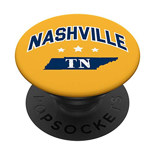 Nashville, Tennessee - Yellow and Blue State TN Map PopSockets Grip and Stand for Phones and Tablets Nashville, Tennessee - Yellow and Blue State TN Map PopSockets Grip and Stand for Phones and Tablets