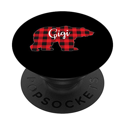 Red Plaid Gigi Bear Matching Pajama Family Buffalo Check PopSockets Grip and Stand for Phones and Tablets Red Plaid Gigi Bear Matching Pajama Family Buffalo Check PopSockets Grip and Stand for Phones and Tablets