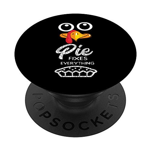 Pie Fix Everything Funny Turkey Thanksgiving Day Pajama Gift PopSockets Grip and Stand for Phones and Tablets