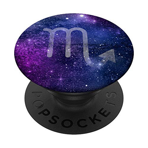 Scorpio Galaxy Space Stars Constellation Cosmic Blue Purple PopSockets Grip and Stand for Phones and Tablets