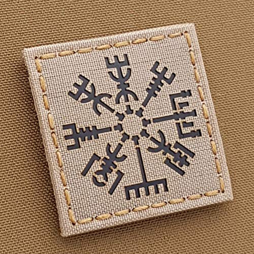 IR Vegvisir Desert Sand Viking Norse 2x2 Tan Arid IFF Tactical Morale Hook-and-Loop Patch