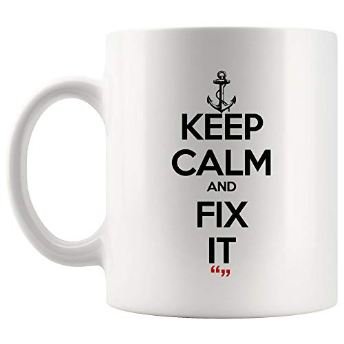 Fix It Machine Engineer Machinist Coffee Mug Beer Cup Tea Mugs   Motivational Inspirational Inspired Funny Quotes Office Gift