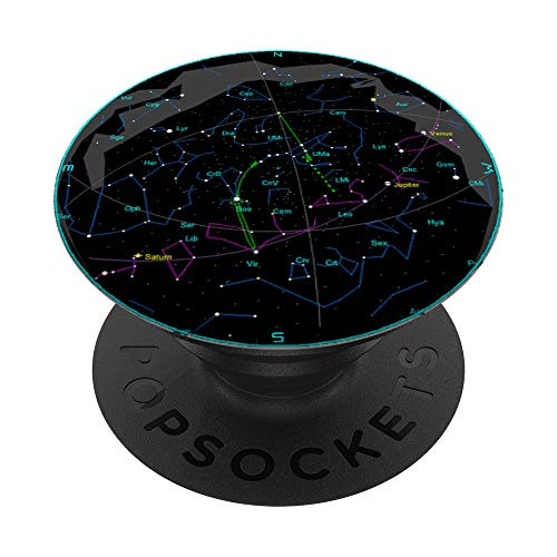 Star Chart Milky Way Messier Object Andromeda Galaxy Space PopSockets PopGrip: Swappable Grip for Phones  and  Tablets