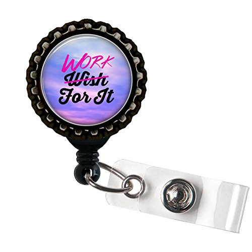 Work For It Resin Retractable Badge Reel ID Holder
