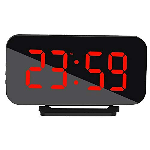 Digital Alarm Clock,Dual USB Ports Digital Clock, LED Display Mirror Alarm Clock,Digital Clock LED Clock for Home Bedroom Decor(red) Digital Alarm Clock,Dual USB Ports Digital Clock, LED Display Mirror Alarm Clock,Digital Clock LED Clock for Home Bedroom Decor(red)