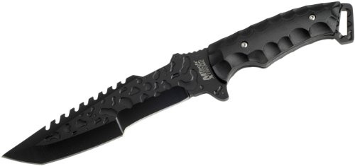 MTech USA Xtreme MX-8062BK Fixed Blade Tactical Knife, Black Tanto Blade, Black Nylon Fiber Handle, 12-Inch Overall